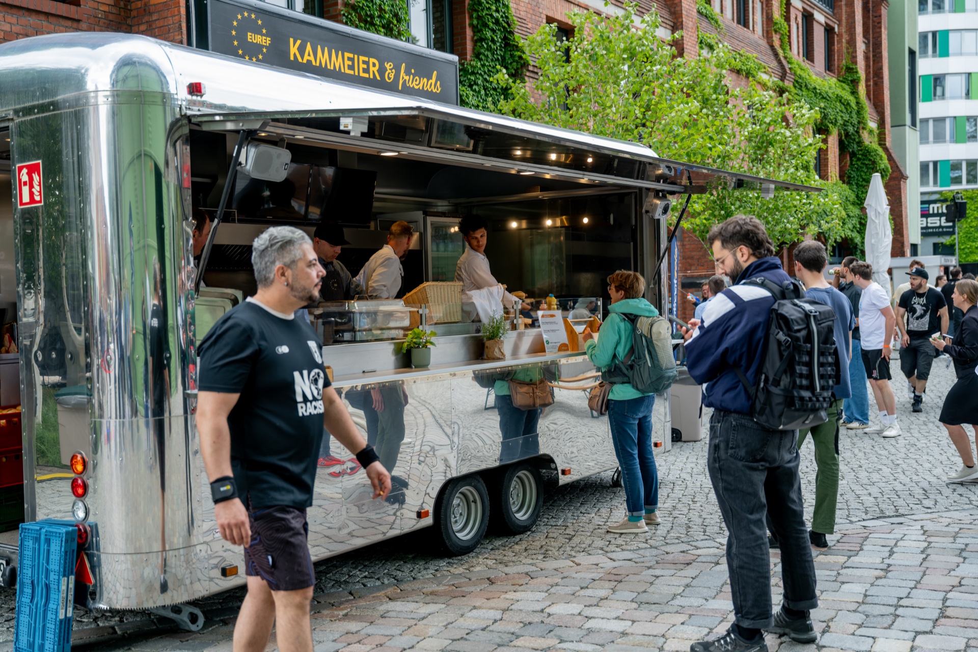 Food trucks in the courtyard